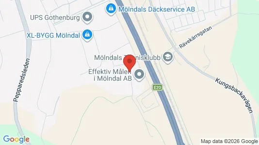 Kontorslokaler att hyra i Mölndal - kort over placeringen