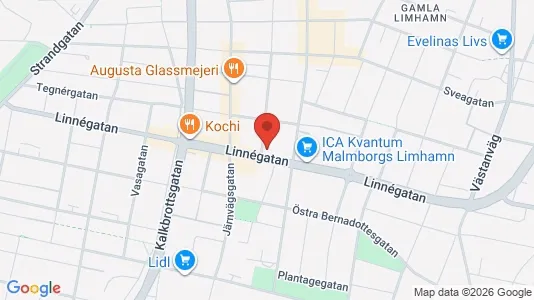 Kontorslokaler att hyra i Limhamn/Bunkeflo - kort over placeringen