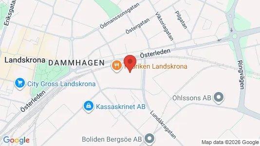 Kontorslokaler att hyra i Landskrona - kort over placeringen