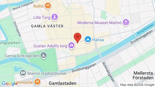 Kontorslokaler att hyra i Malmö Centrum - kort over placeringen