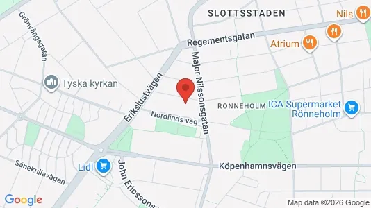 Kontorslokaler att hyra i Malmö Centrum - kort over placeringen