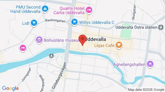Kontorslokaler att hyra i Uddevalla - kort over placeringen
