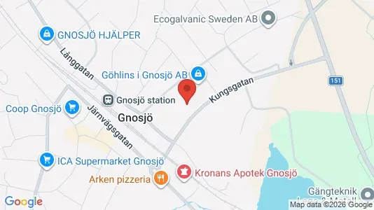 Kontorslokaler att hyra i Gnosjö - kort over placeringen