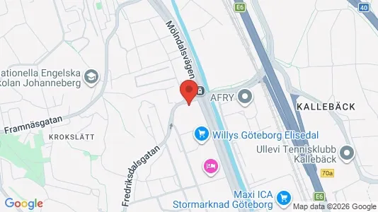 Kontorslokaler att hyra i Johanneberg - kort over placeringen