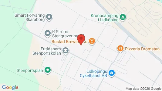 Industrilokaler att hyra i Lidköping - kort over placeringen