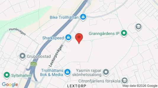 Affärslokaler att hyra i Trollhättan - kort over placeringen