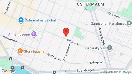 Kontorslokaler att hyra i Östermalm - kort over placeringen