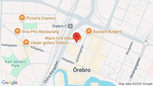 Affärslokaler att hyra i Örebro - kort over placeringen
