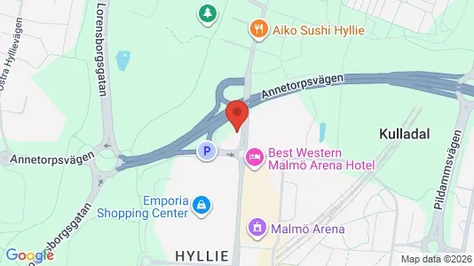 Affärslokaler att hyra i Hyllie - kort over placeringen