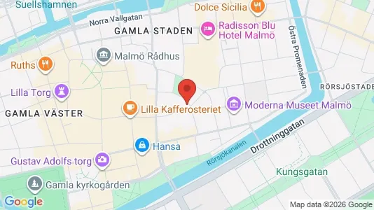 Kontorslokaler att hyra i Malmö Centrum - kort over placeringen