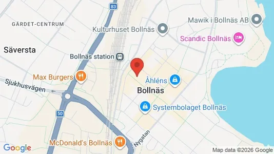 Kontorslokaler att hyra i Bollnäs - kort over placeringen