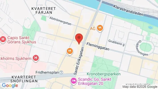 Kontorslokaler att hyra i Kungsholmen - kort over placeringen