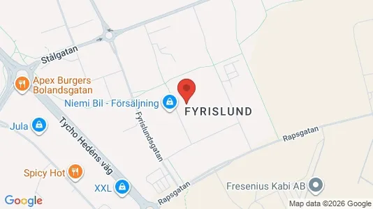 Kontorslokaler att hyra i Uppsala - kort over placeringen