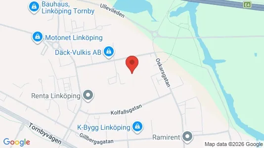 Kontorslokaler att hyra i Linköping - kort over placeringen