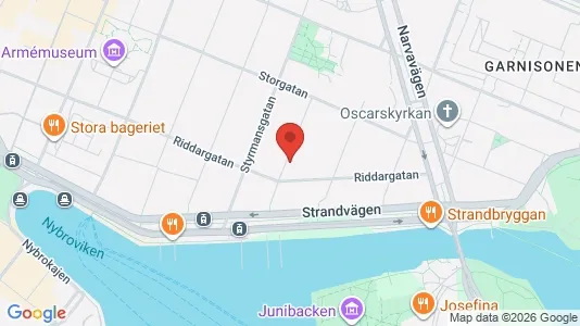Kontorslokaler att hyra i Östermalm - kort over placeringen