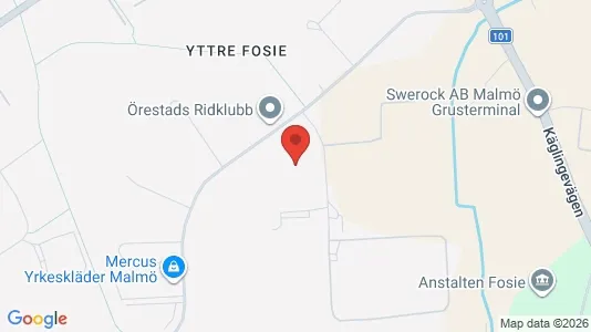 Lagerlokaler att hyra i Fosie - kort over placeringen