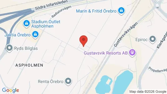 Kontorslokaler att hyra i Örebro - kort over placeringen