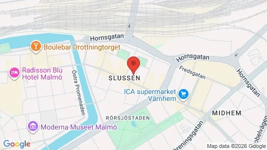 Kontorslokaler att hyra i Malmö Centrum - kort over placeringen