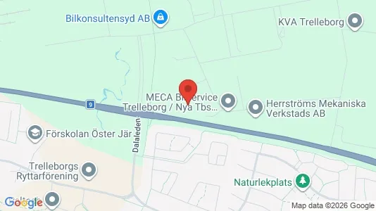 Industrilokaler att hyra i Trelleborg - kort over placeringen