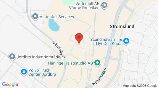 Industrilokaler att hyra i Haninge - kort over placeringen
