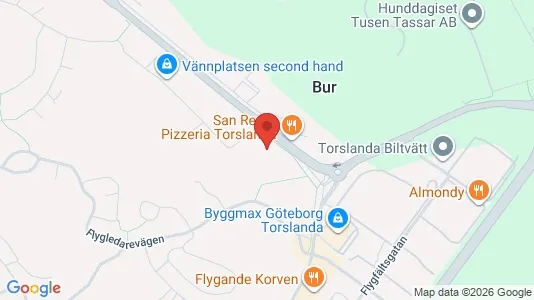 Industrilokaler att hyra i Västra hisingen - kort over placeringen