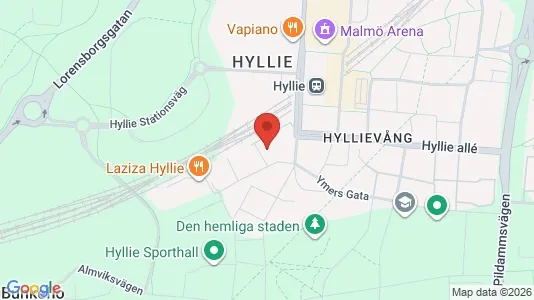Lagerlokaler att hyra i Hyllie - kort over placeringen