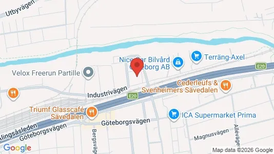 Lagerlokaler att hyra i Partille - kort over placeringen