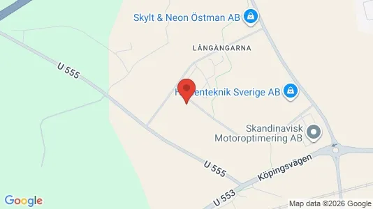 Affärslokaler att hyra i Västerås - kort over placeringen