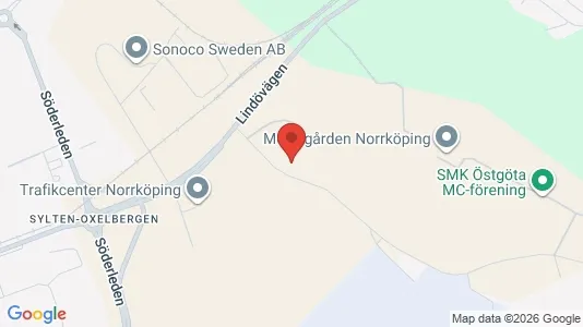 Industrilokaler att hyra i Norrköping - kort over placeringen