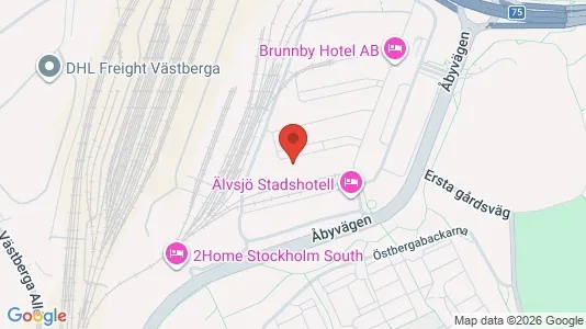 Affärslokaler att hyra i Hammarbyhamnen - kort over placeringen