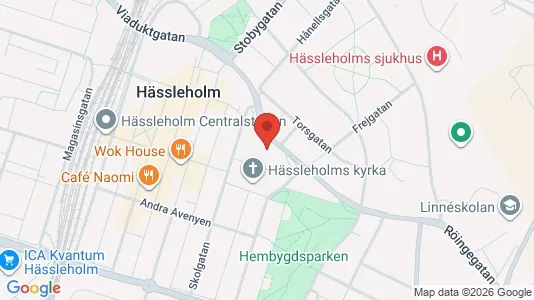 Kontorslokaler att hyra i Hässleholm - kort over placeringen