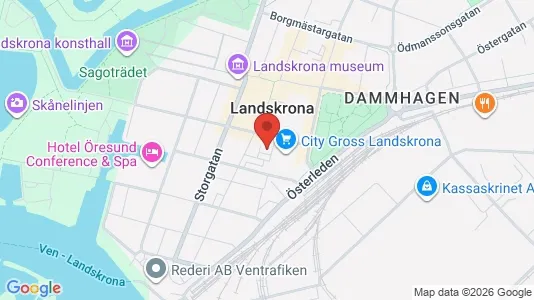 Kontorslokaler att hyra i Landskrona - kort over placeringen