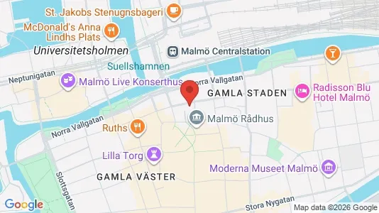 Kontorslokaler att hyra i Malmö Centrum - kort over placeringen