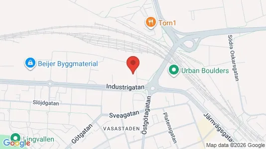 Kontorslokaler att hyra i Linköping - kort over placeringen