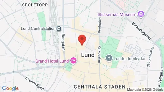 Kontorslokaler att hyra i Lund - kort over placeringen