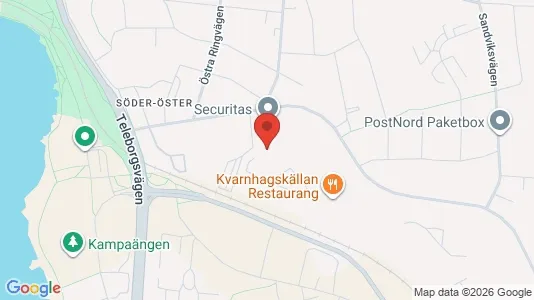 Kontorslokaler att hyra i Växjö - kort over placeringen