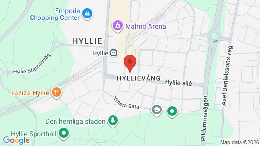 Kontorslokaler att hyra i Hyllie - kort over placeringen