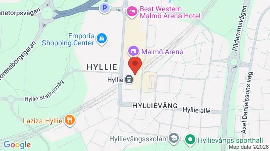 Kontorslokaler att hyra i Hyllie - kort over placeringen