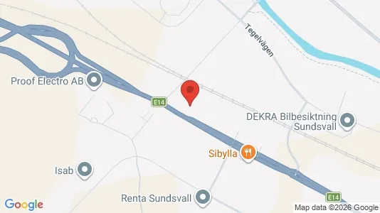 Industrilokaler att hyra i Sundsvall - Bild från Google Street View