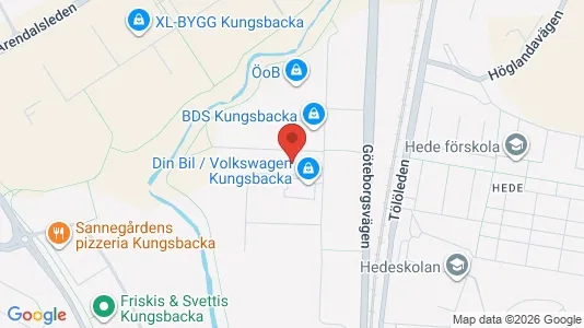 Kontorslokaler att hyra i Kungsbacka - kort over placeringen