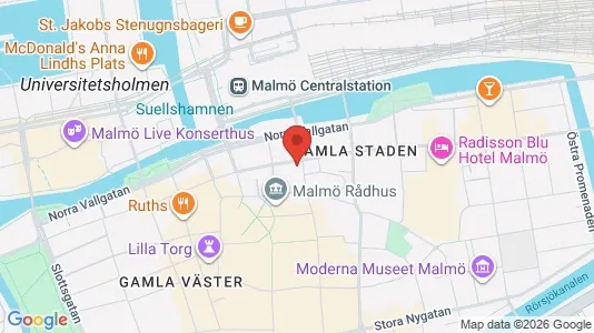 Kontorslokaler att hyra i Malmö Centrum - kort over placeringen