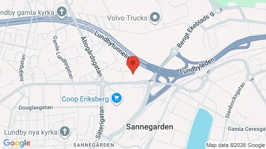 Kontorslokaler att hyra i Västra hisingen - kort over placeringen