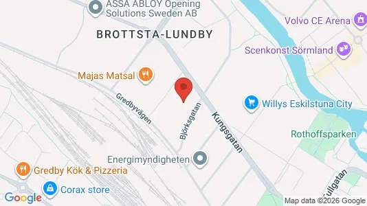 Industrilokaler att hyra i Eskilstuna - kort over placeringen