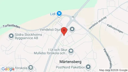 Kontorslokaler att hyra i Haninge - kort over placeringen