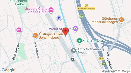 Kontorslokaler att hyra i Johanneberg - kort over placeringen