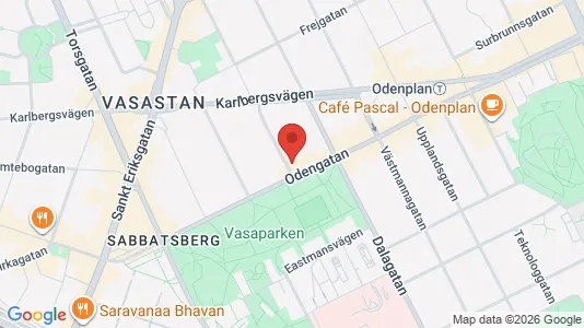 Kontorslokaler att hyra i Vasastan - kort over placeringen