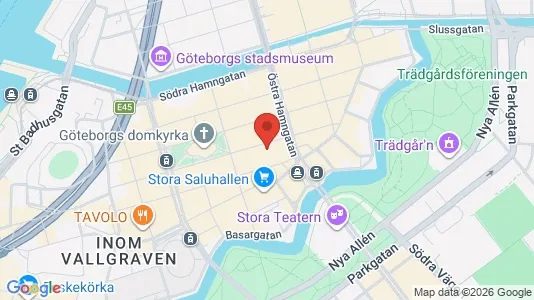 Kontorslokaler att hyra i Göteborg Centrum - kort over placeringen