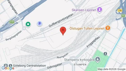 Kontorslokaler att hyra i Göteborg Centrum - kort over placeringen