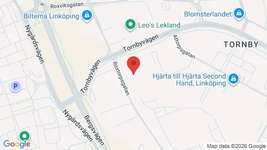 Industrilokaler att hyra i Linköping - kort over placeringen