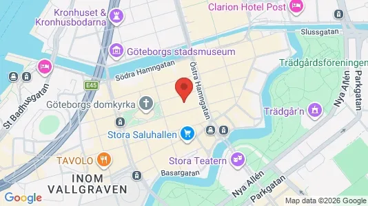 Kontorslokaler att hyra i Göteborg Centrum - kort over placeringen